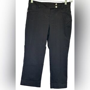 STYLE & CO WOMENS STRETCH CAPRIS BLACK SIZE 6